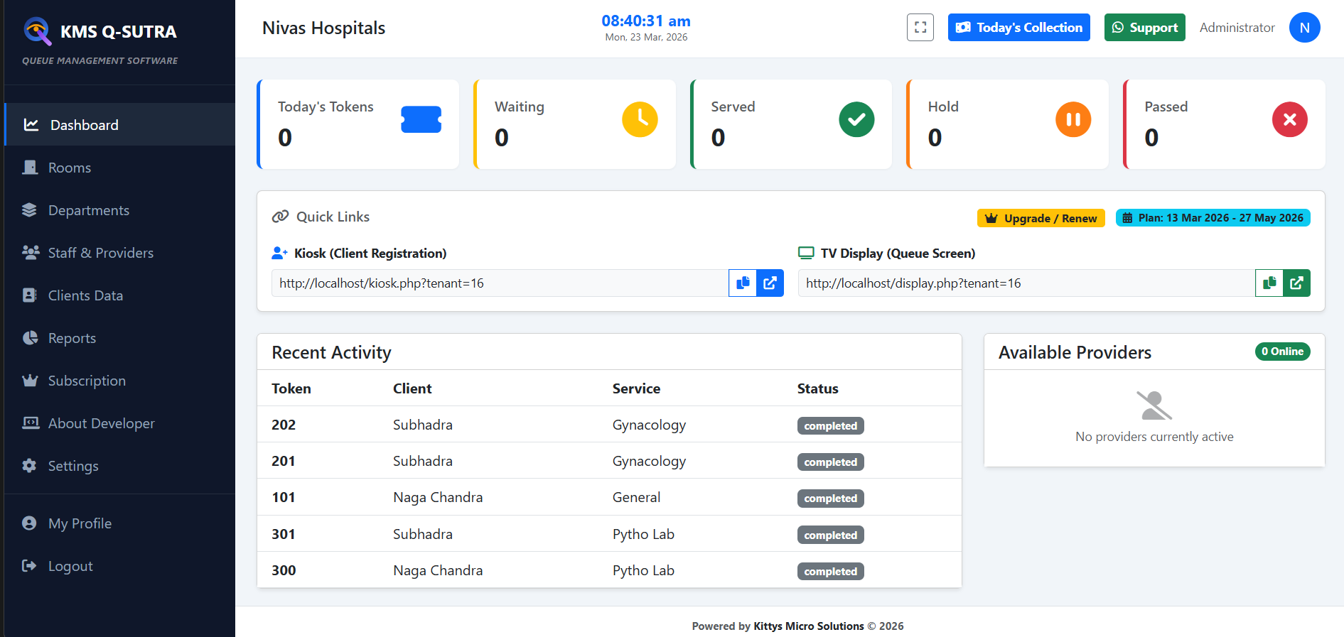 Business Admin Dashboard